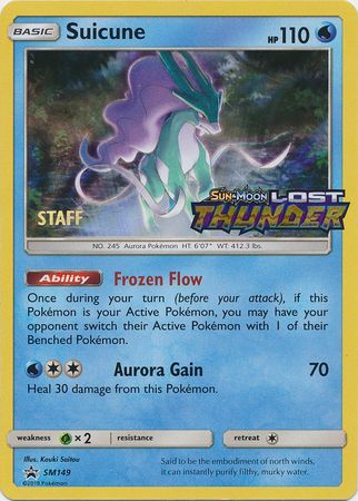 Suicune (SM149) (Staff Prerelease Promo) [Sun & Moon: Black Star Promos] | Silver Goblin