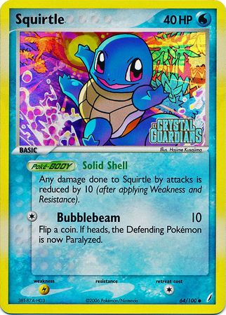 Squirtle (64/100) (Stamped) [EX: Crystal Guardians] | Silver Goblin