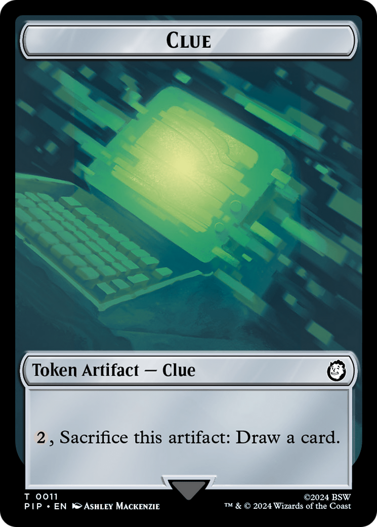 Copy // Clue Double-Sided Token [Fallout Tokens] | Silver Goblin