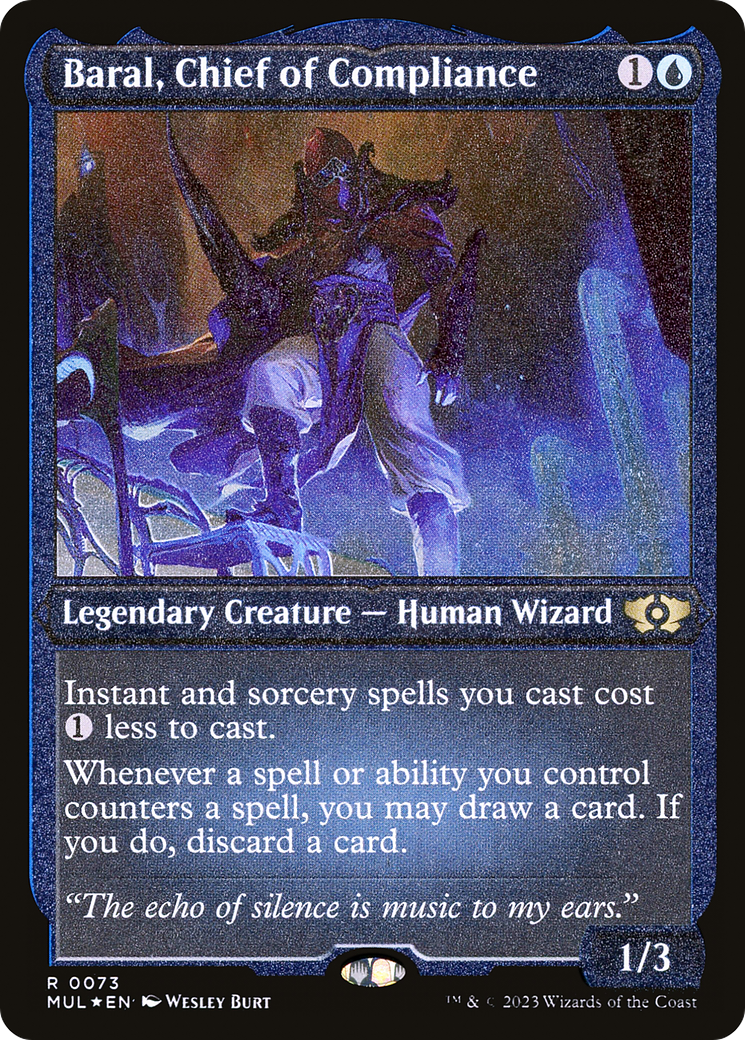 Baral, Chief of Compliance (Foil Etched) [Multiverse Legends] | Silver Goblin