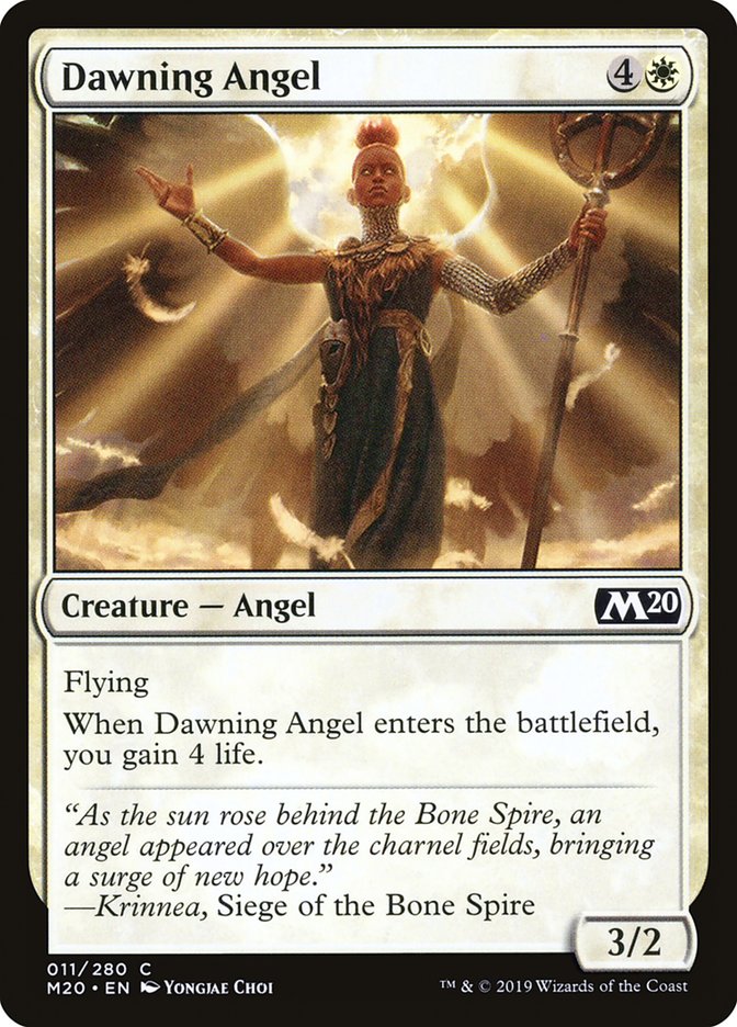 Dawning Angel [Core Set 2020] | Silver Goblin