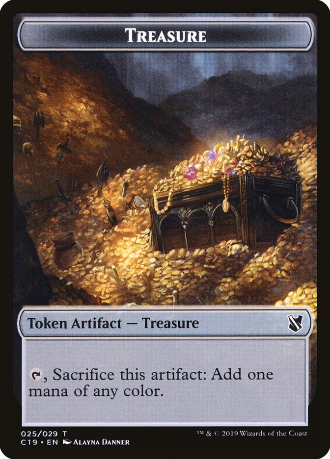 Treasure Token [Commander 2019 Tokens] | Silver Goblin