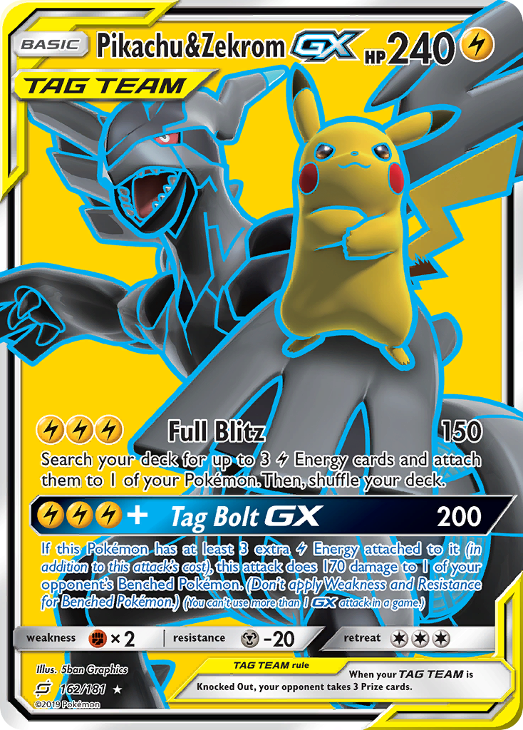 Pikachu & Zekrom GX (162/181) [Sun & Moon: Team Up] | Silver Goblin