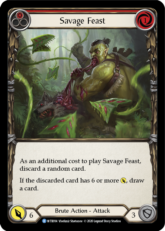Savage Feast (Red) [U-WTR014] (Welcome to Rathe Unlimited)  Unlimited Rainbow Foil | Silver Goblin