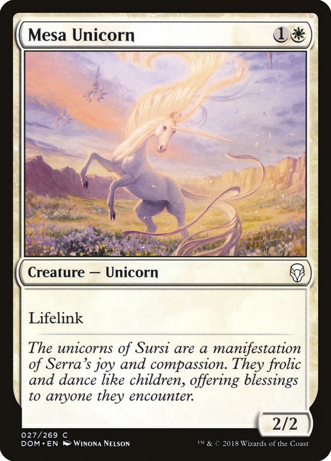 Mesa Unicorn [Dominaria] | Silver Goblin