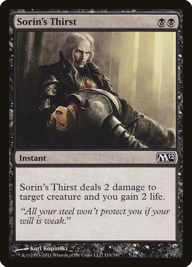 Sorin's Thirst [Magic 2012] | Silver Goblin