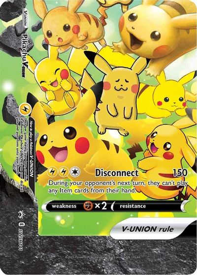 Pikachu V-UNION (SWSH141) (Celebrations) [Sword & Shield: Black Star Promos] | Silver Goblin