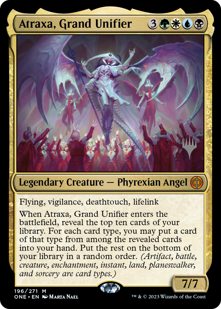 Atraxa, Grand Unifier (Promo Pack) [Phyrexia: All Will Be One Promos] | Silver Goblin