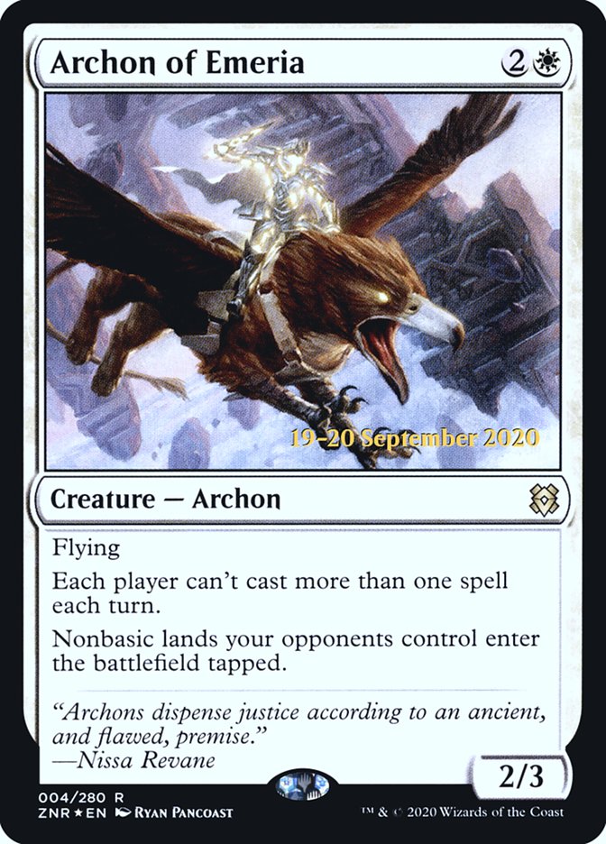 Archon of Emeria [Zendikar Rising Prerelease Promos] | Silver Goblin