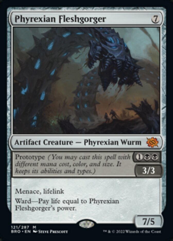 Phyrexian Fleshgorger (Promo Pack) [The Brothers' War Promos] | Silver Goblin
