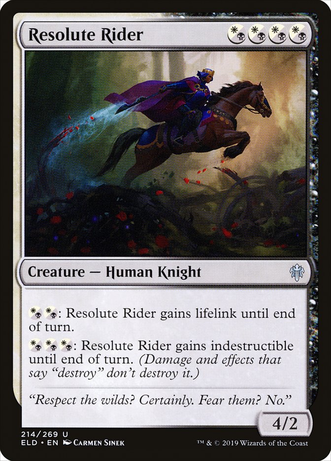 Resolute Rider [Throne of Eldraine] | Silver Goblin