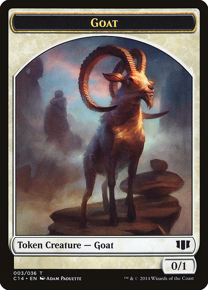 Goblin // Goat Double-Sided Token [Commander 2014 Tokens] | Silver Goblin