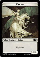 Knight // Food (0013) Double-Sided Token [Wilds of Eldraine Tokens] | Silver Goblin