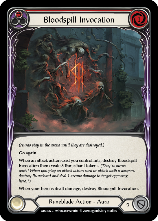 Bloodspill Invocation (Red) [ARC106-C] (Arcane Rising)  1st Edition Normal | Silver Goblin