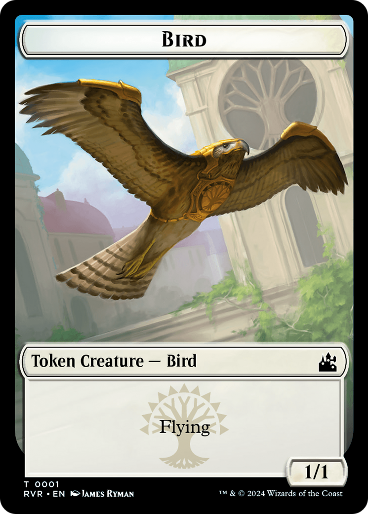 Bird // Spirit (0004) Double-Sided Token [Ravnica Remastered Tokens] | Silver Goblin