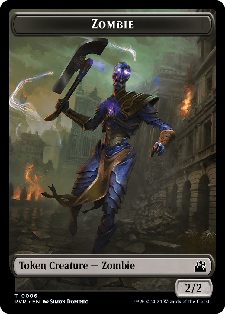 Saproling // Zombie Double-Sided Token [Ravnica Remastered Tokens] | Silver Goblin