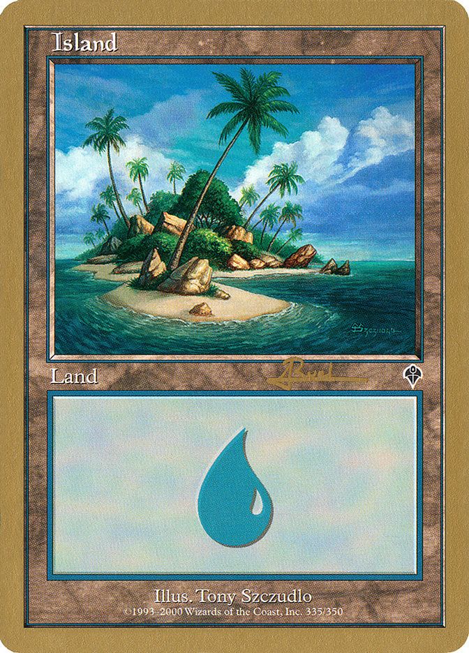 Island (ar335a) (Antoine Ruel) [World Championship Decks 2001] | Silver Goblin