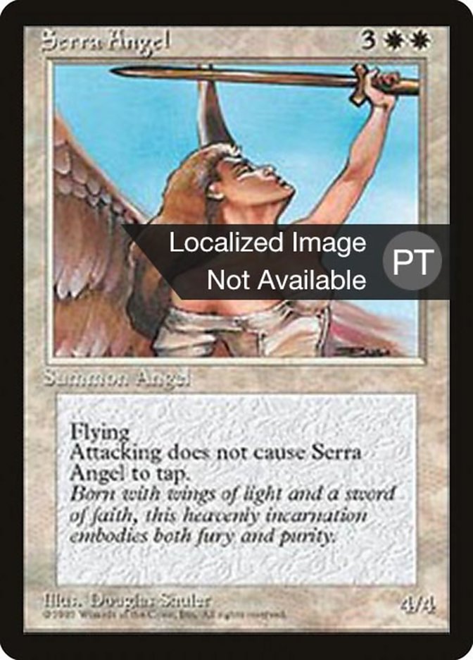 Serra Angel [Fourth Edition (Foreign Black Border)] | Silver Goblin