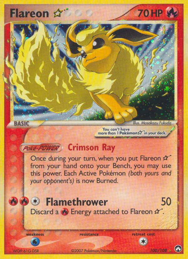 Flareon Star (100/108) [EX: Power Keepers] | Silver Goblin
