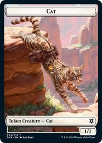 Cat // Copy Double-Sided Token [Zendikar Rising Tokens] | Silver Goblin