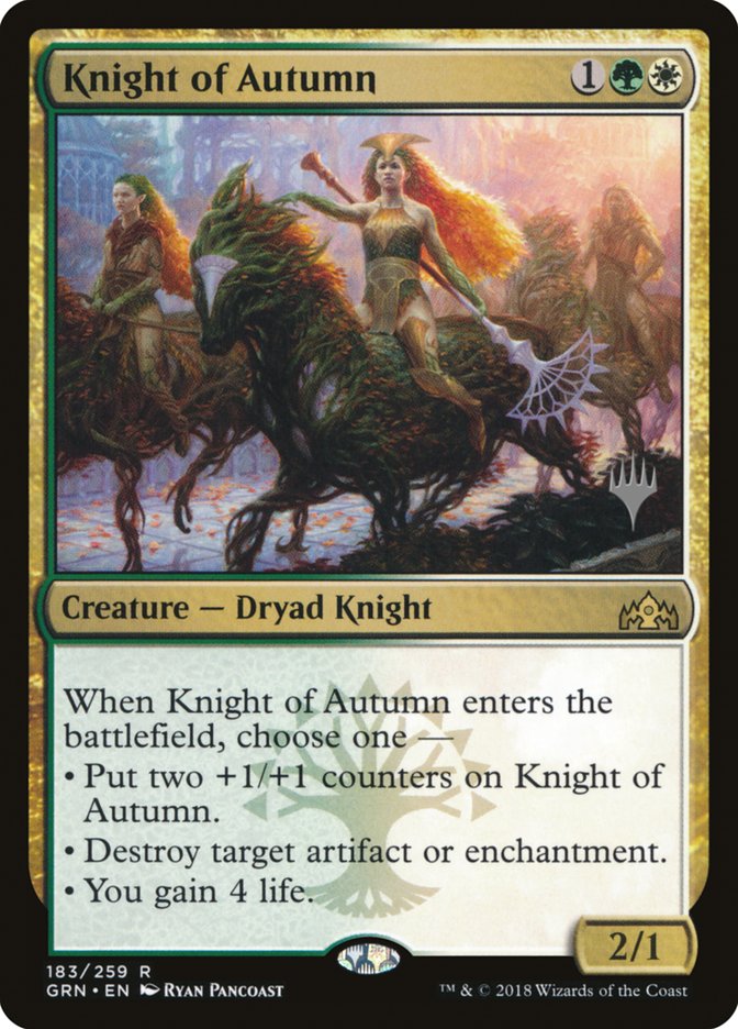 Knight of Autumn (Promo Pack) [Guilds of Ravnica Promos] | Silver Goblin