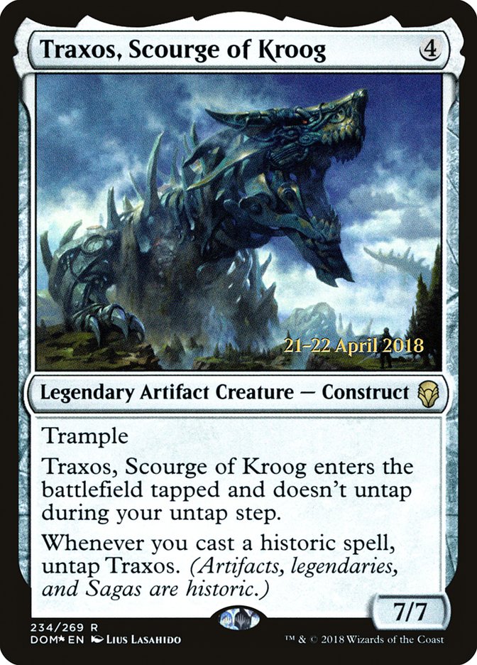 Traxos, Scourge of Kroog [Dominaria Prerelease Promos] | Silver Goblin