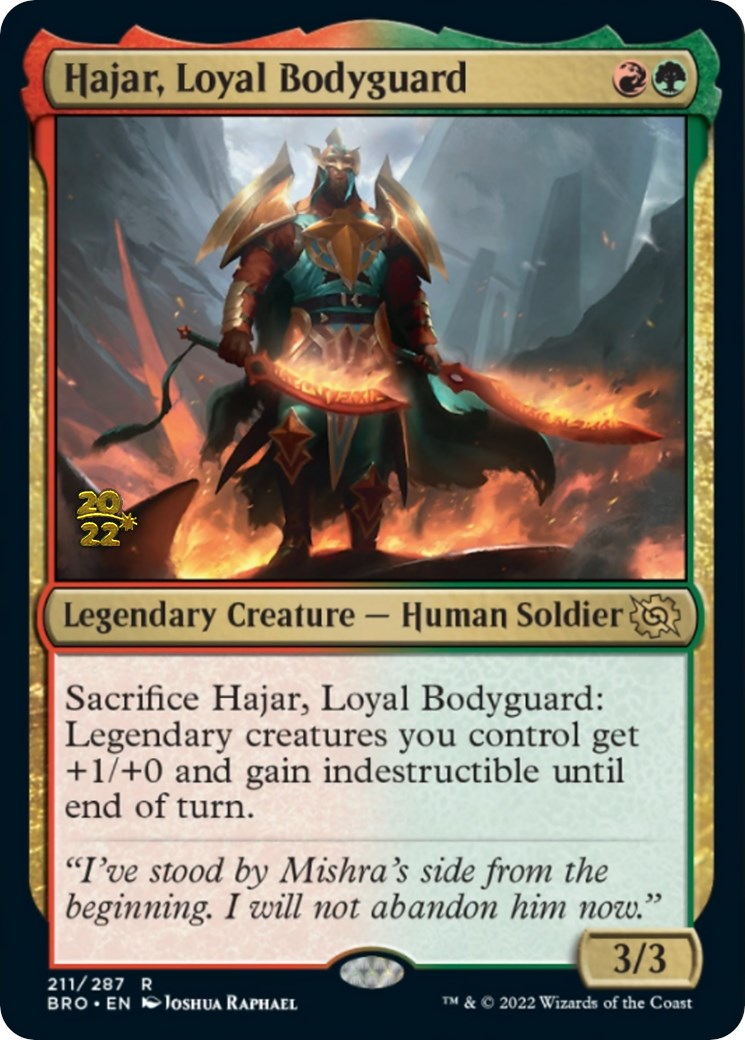 Hajar, Loyal Bodyguard [The Brothers' War Prerelease Promos] | Silver Goblin