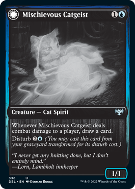 Mischievous Catgeist // Catlike Curiosity [Innistrad: Double Feature] | Silver Goblin