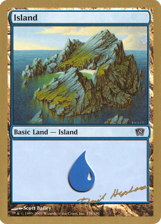 Island (dh338) (Dave Humpherys) [World Championship Decks 2003] | Silver Goblin