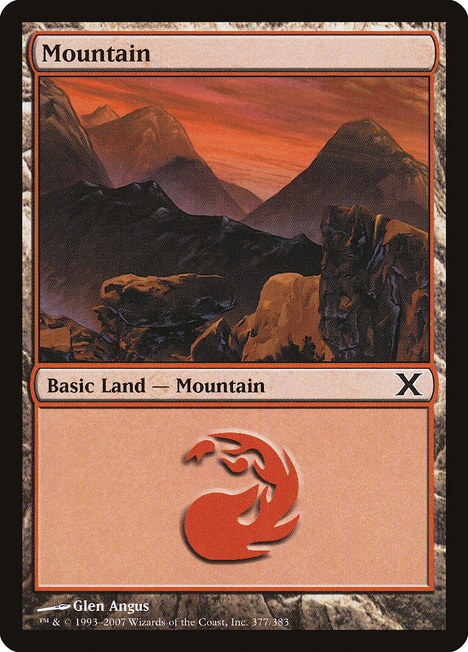 Mountain (377) [Tenth Edition] | Silver Goblin