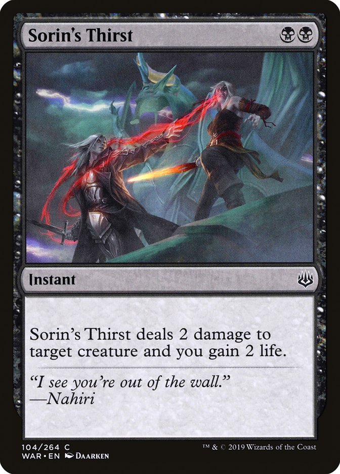 Sorin's Thirst [War of the Spark] | Silver Goblin
