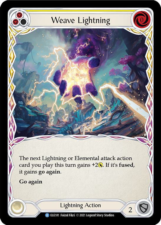 Weave Lightning (Yellow) [ELE181] (Tales of Aria)  1st Edition Normal | Silver Goblin