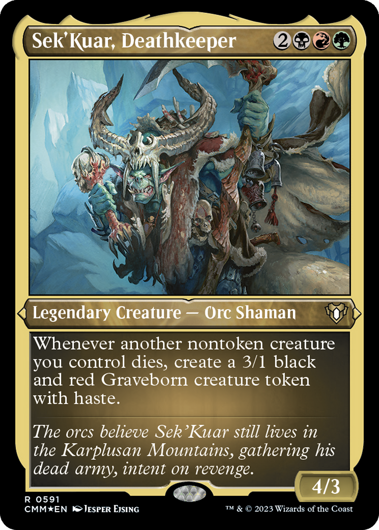 Sek'Kuar, Deathkeeper (Foil Etched) [Commander Masters] | Silver Goblin