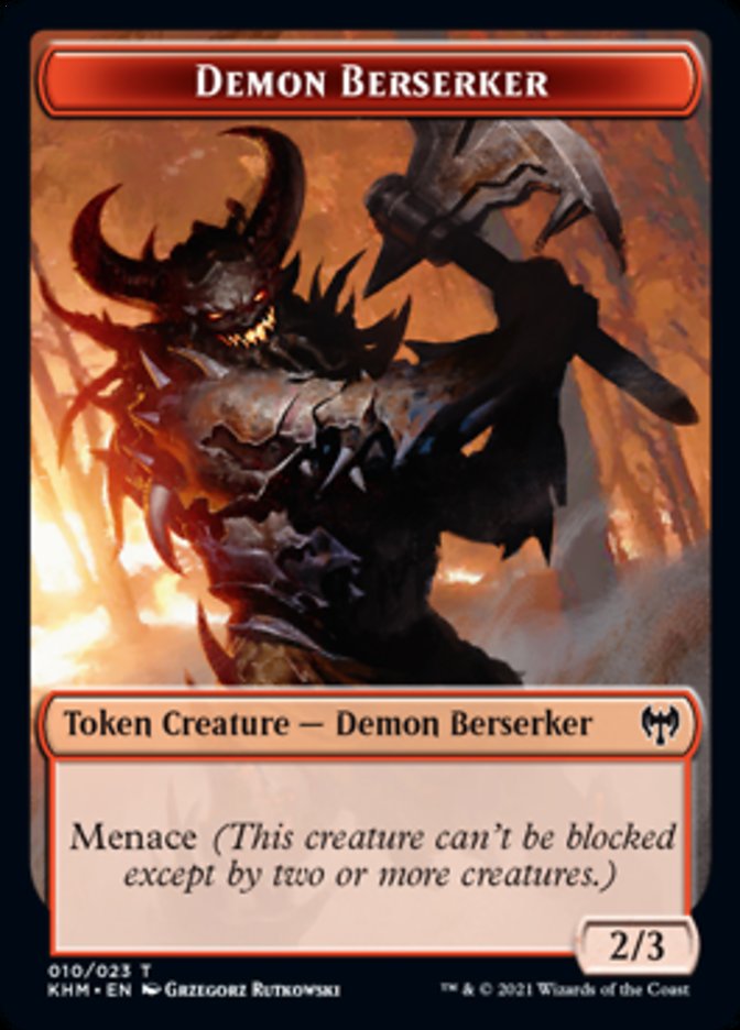 Demon Berserker Token [Kaldheim Tokens] | Silver Goblin