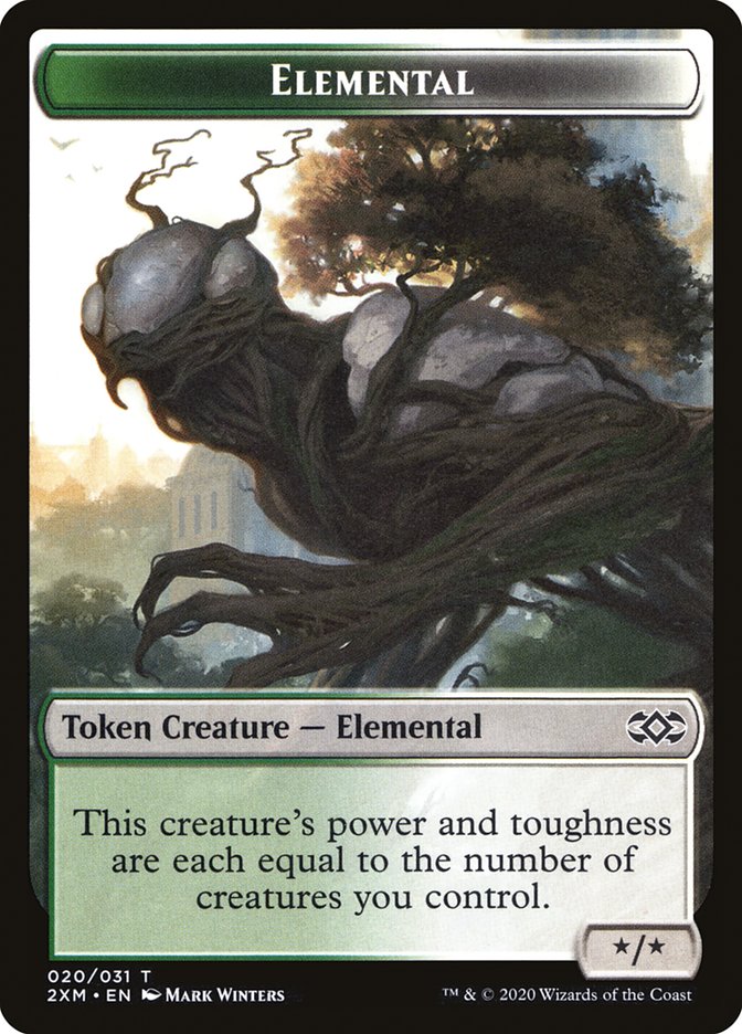 Clue // Elemental Double-Sided Token [Double Masters Tokens] | Silver Goblin
