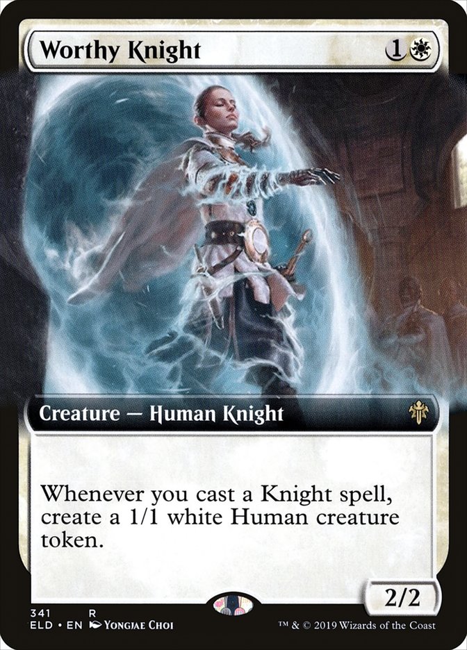 Worthy Knight (Extended Art) [Throne of Eldraine] | Silver Goblin