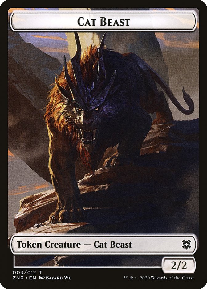 Cat Beast Token [Zendikar Rising Tokens] | Silver Goblin