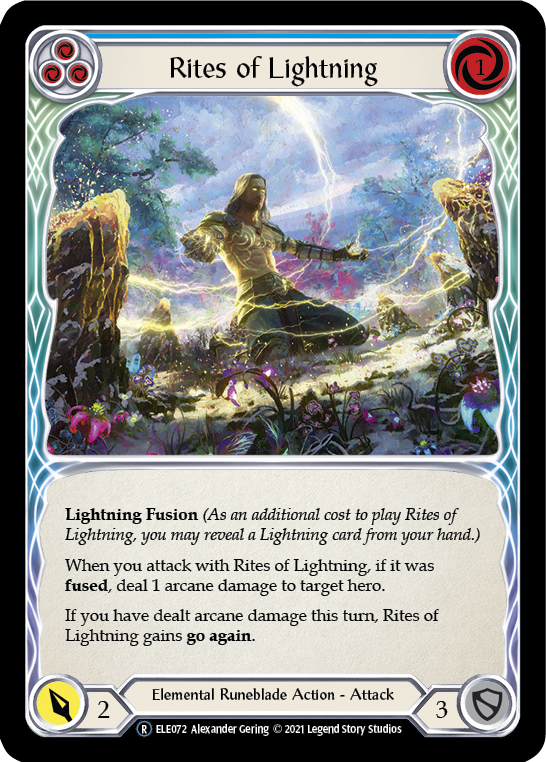 Rites of Lightning (Blue) [U-ELE072] (Tales of Aria Unlimited)  Unlimited Normal | Silver Goblin