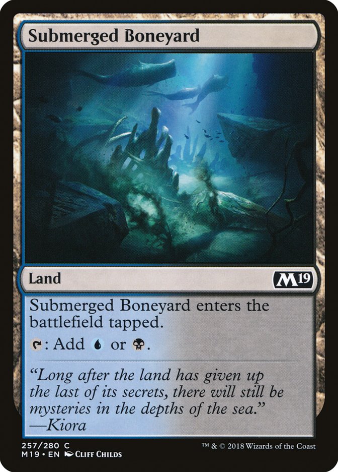 Submerged Boneyard [Core Set 2019] | Silver Goblin