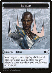 Teferi, Temporal Archmage Emblem // Zombie (011/036) Double-Sided Token [Commander 2014 Tokens] | Silver Goblin
