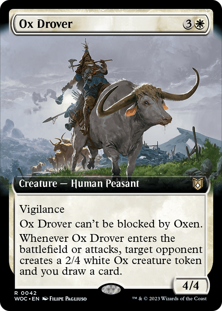 Ox Drover (Extended Art) [Wilds of Eldraine Commander] | Silver Goblin