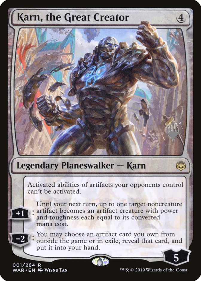 Karn, the Great Creator (Promo Pack) [War of the Spark Promos] | Silver Goblin