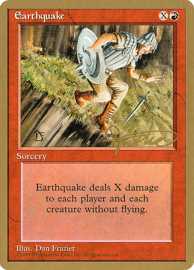 Earthquake (Mark Justice) [Pro Tour Collector Set] | Silver Goblin