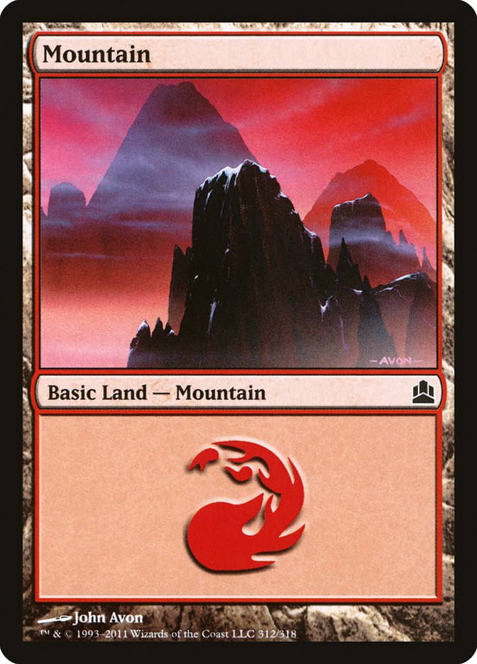 Mountain (312) [Commander 2011] | Silver Goblin