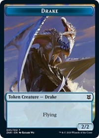 Drake // Hydra Double-Sided Token [Zendikar Rising Tokens] | Silver Goblin
