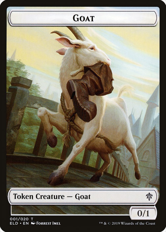 Goat Token [Throne of Eldraine Tokens] | Silver Goblin