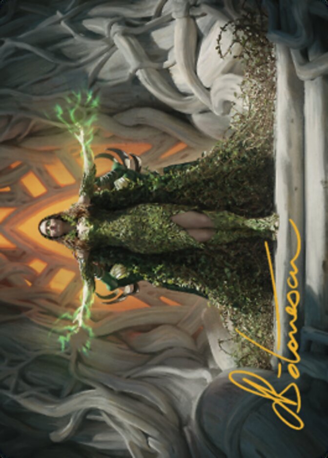Titania, Voice of Gaea Art Card (Gold-Stamped Signature) [The Brothers' War Art Series] | Silver Goblin