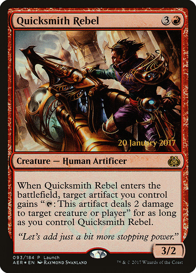 Quicksmith Rebel (Launch) [Aether Revolt Promos] | Silver Goblin