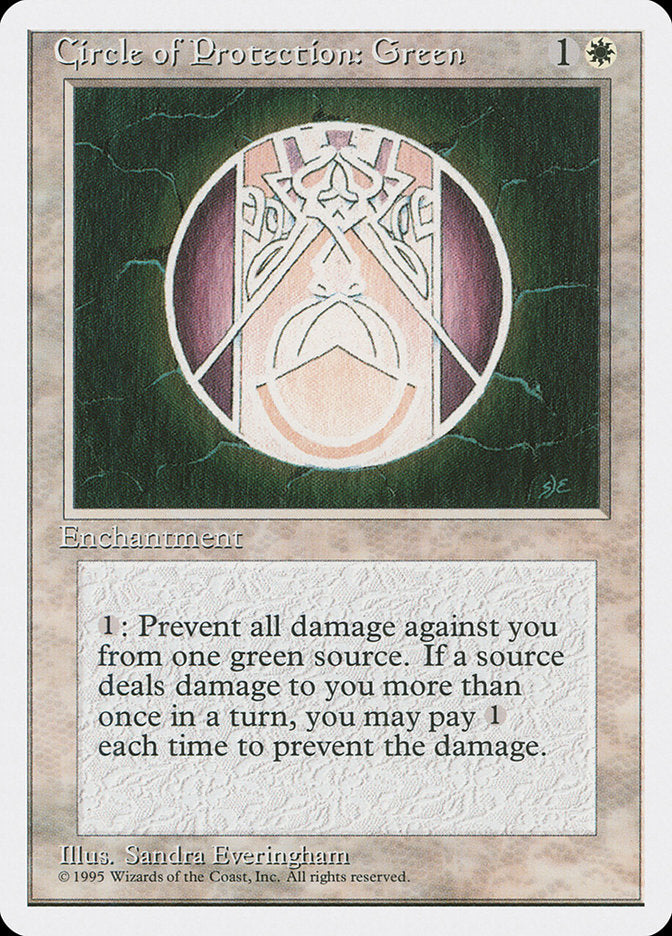 Circle of Protection: Green [Fourth Edition] | Silver Goblin