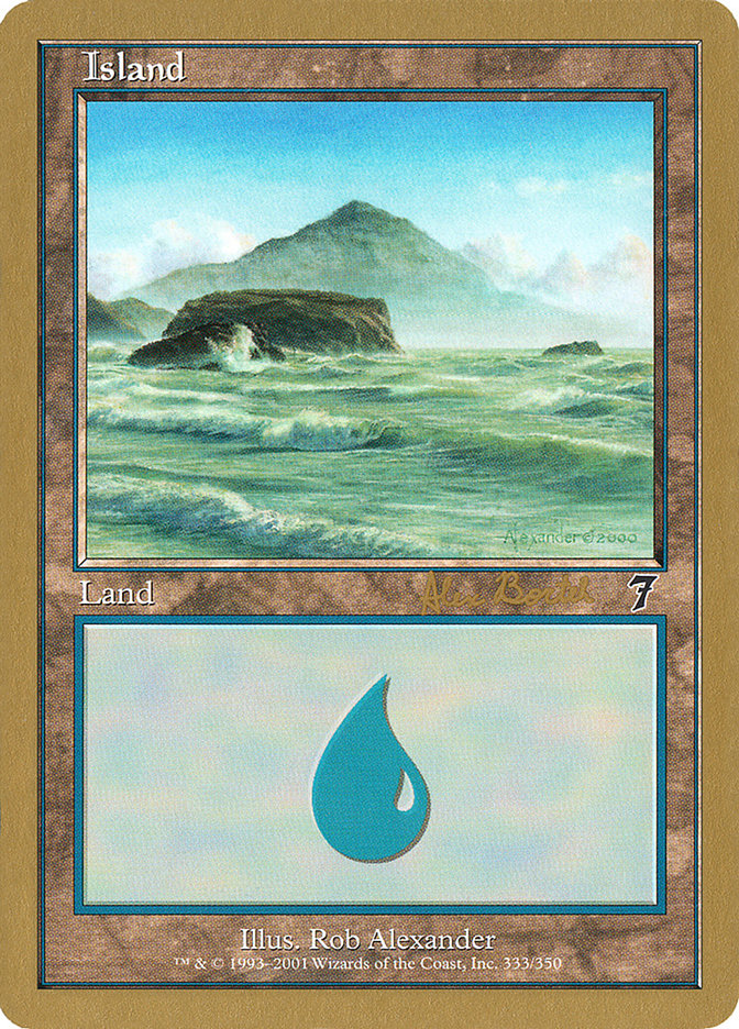 Island (ab333) (Alex Borteh) [World Championship Decks 2001] | Silver Goblin